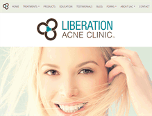 Tablet Screenshot of liberationacneclinic.com